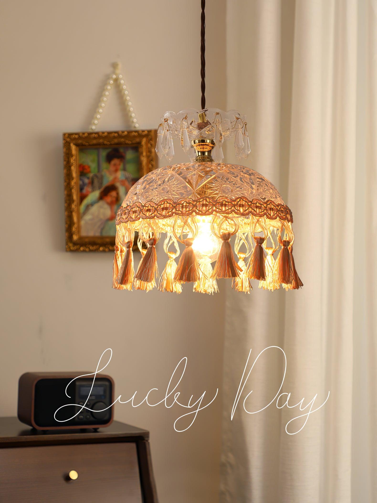 Devel Brass Glass Luxurious Pendant Light