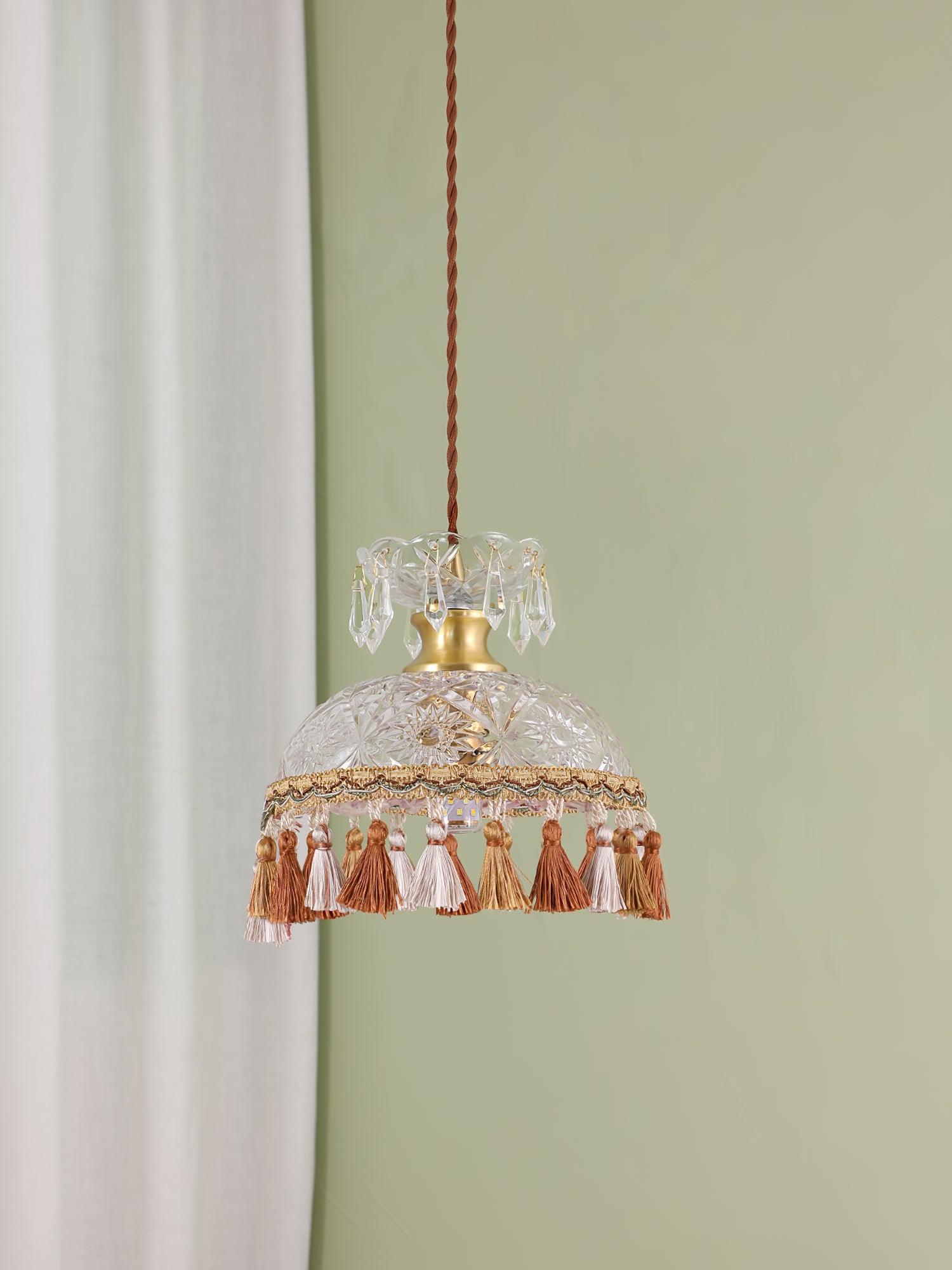 Devel Brass Glass Luxurious Pendant Light