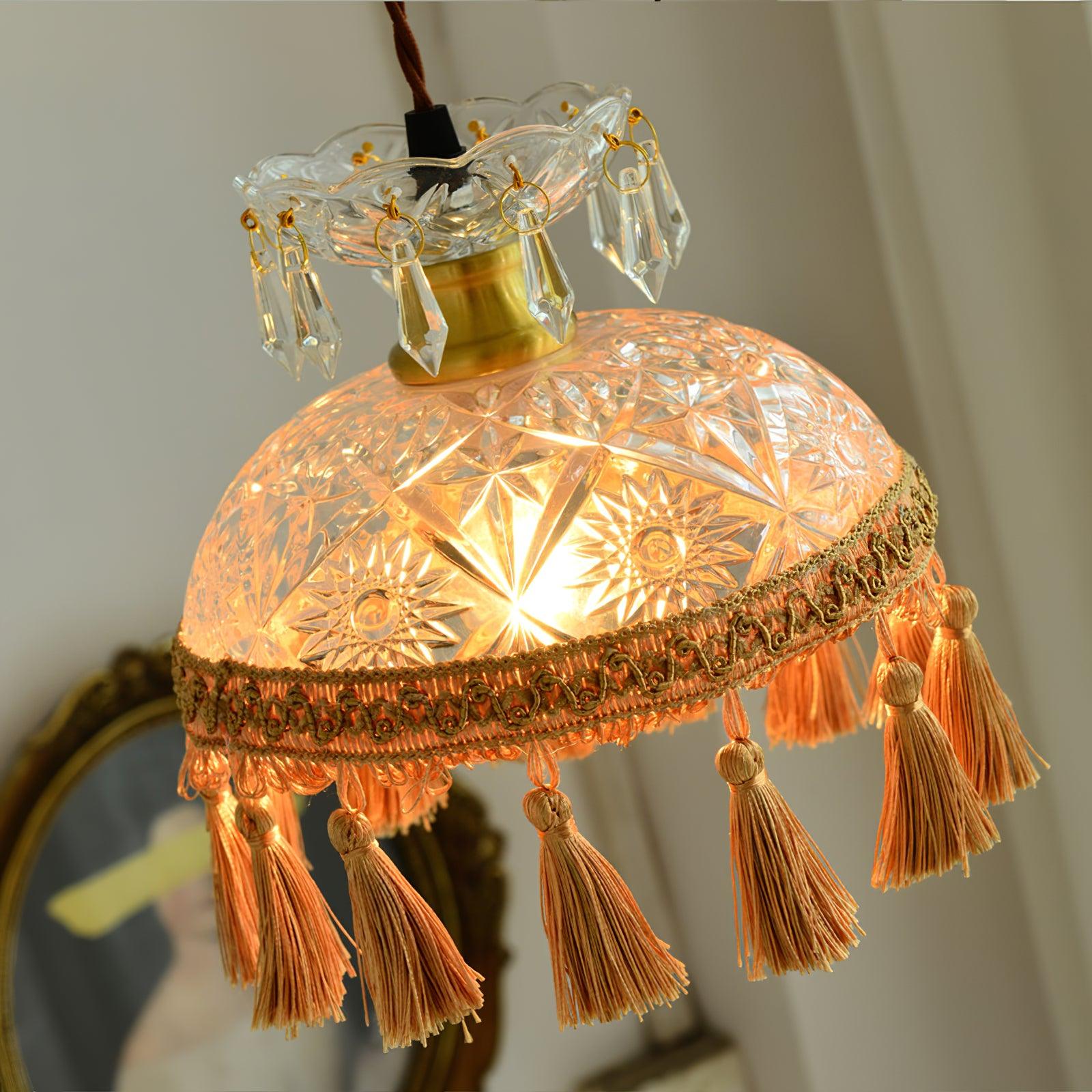 Devel Brass Glass Luxurious Pendant Light