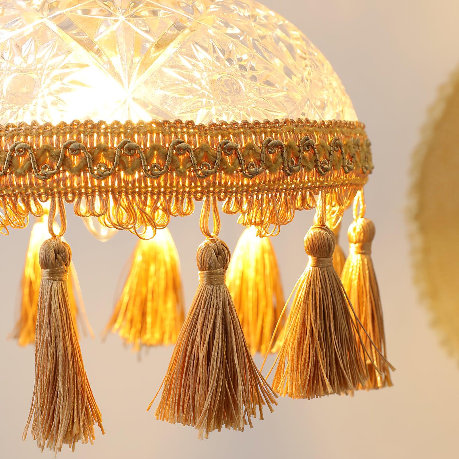 Devel Brass Glass Luxurious Pendant Light
