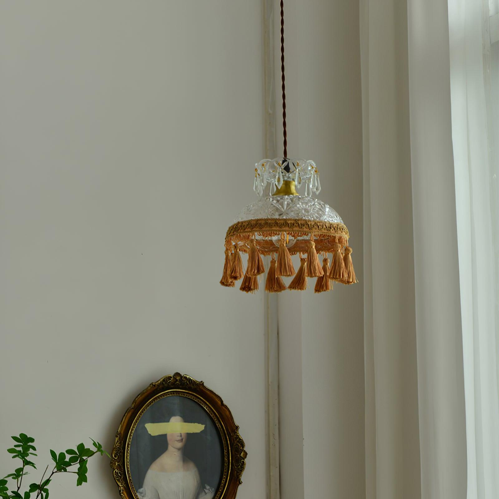 Devel Brass Glass Luxurious Pendant Light
