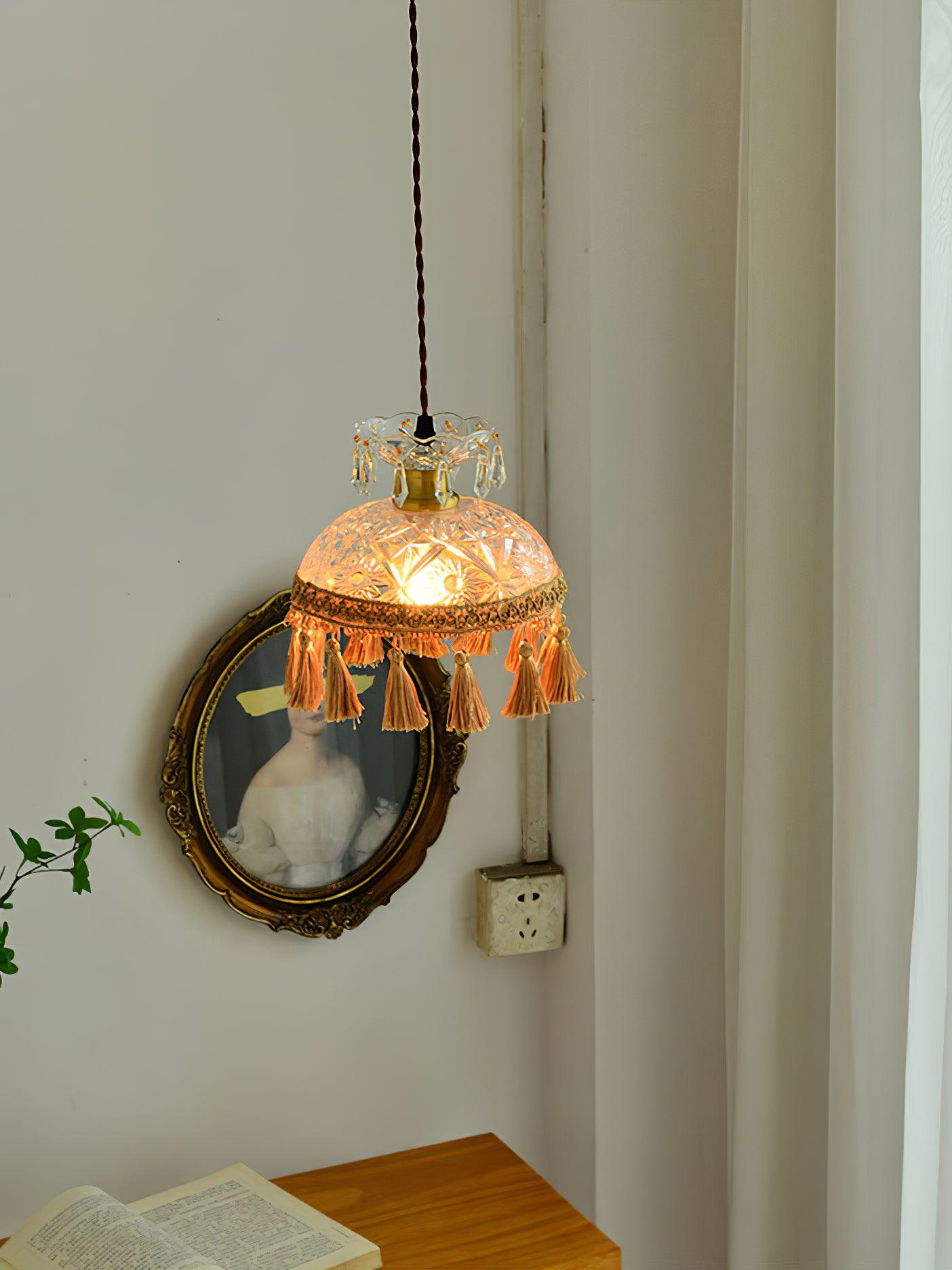 Devel Brass Glass Luxurious Pendant Light