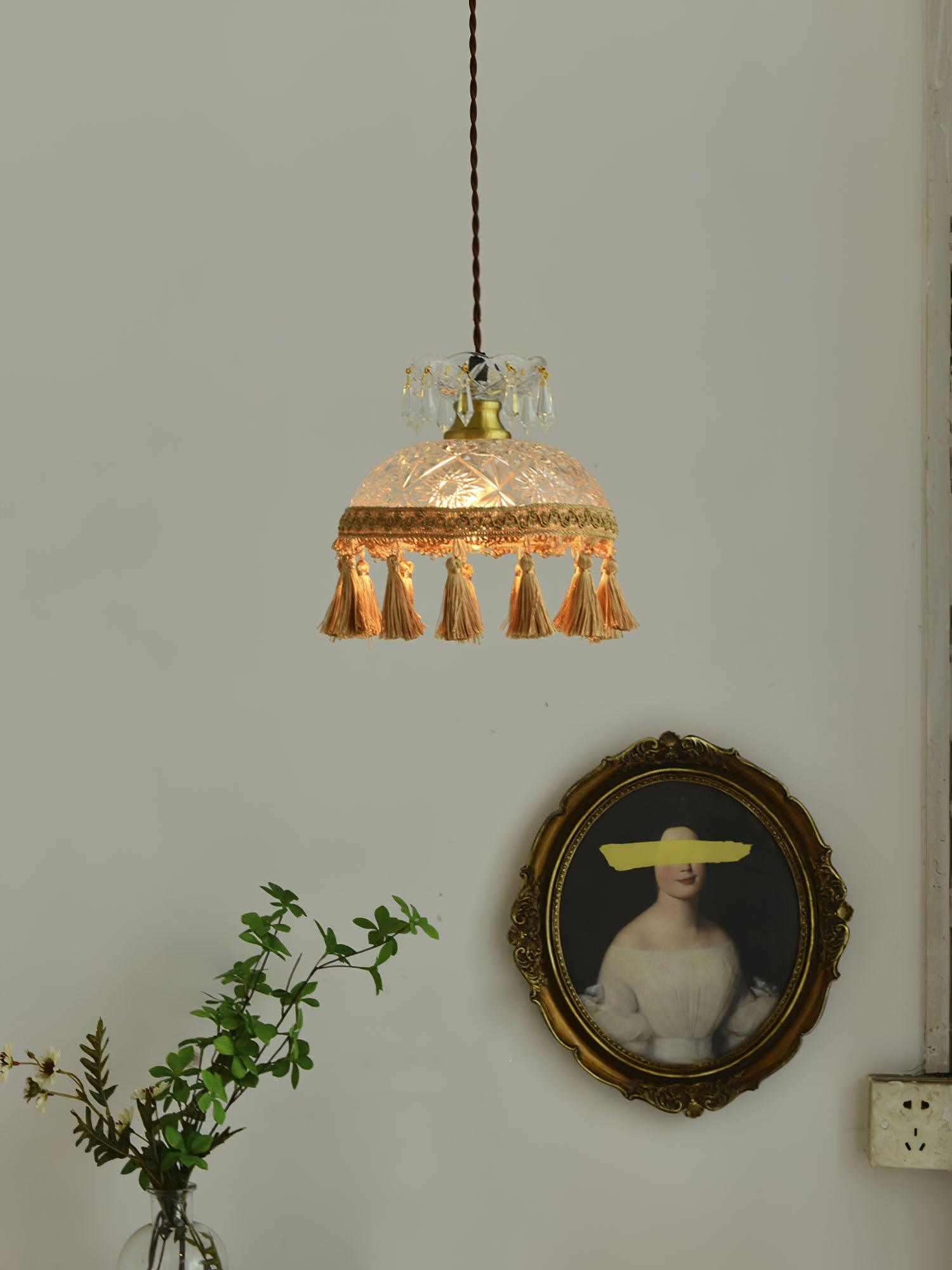 Devel Brass Glass Luxurious Pendant Light