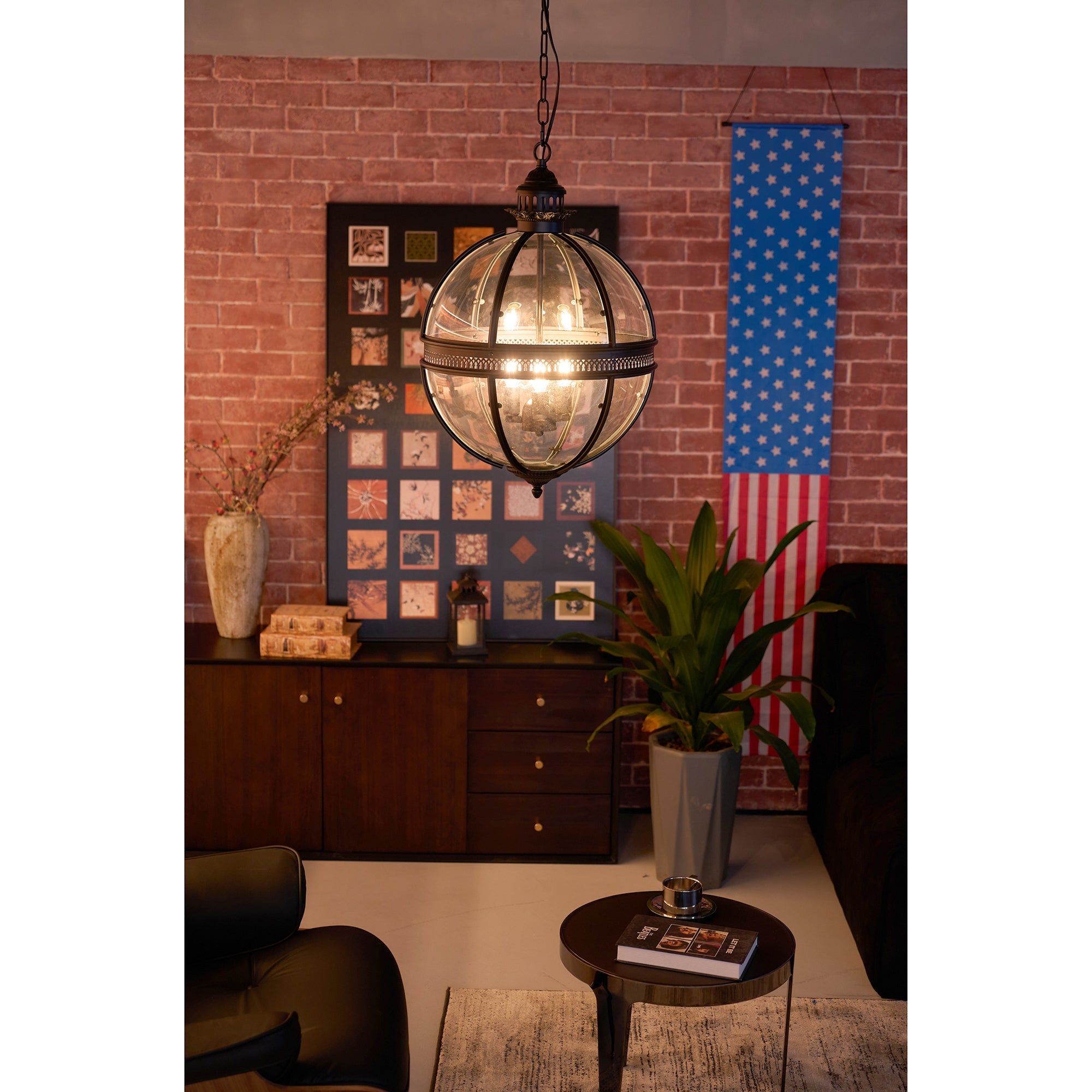 Aureford Glass Linear Pendant Light