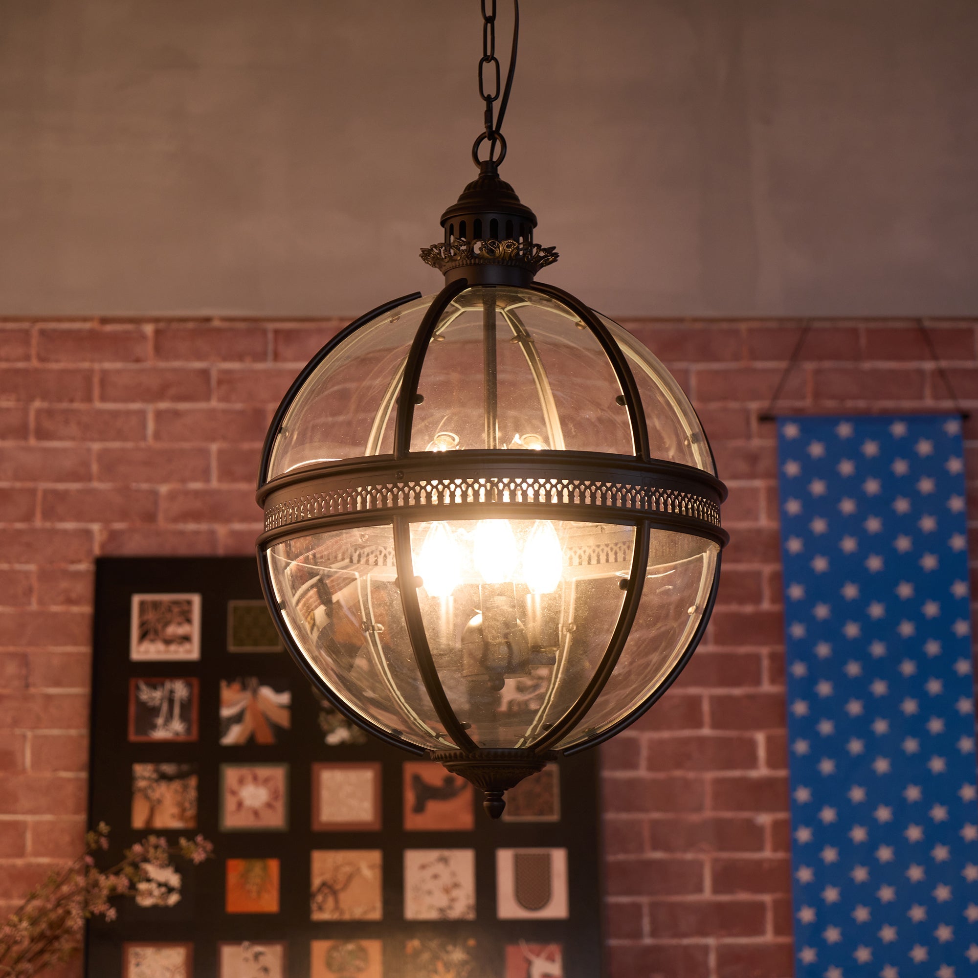 Aureford Glass Linear Pendant Light