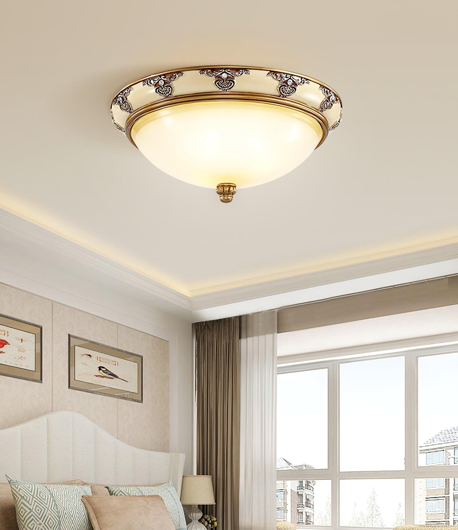 Eiriveon Ceiling Lamp Frosted Glass Antique Vintage