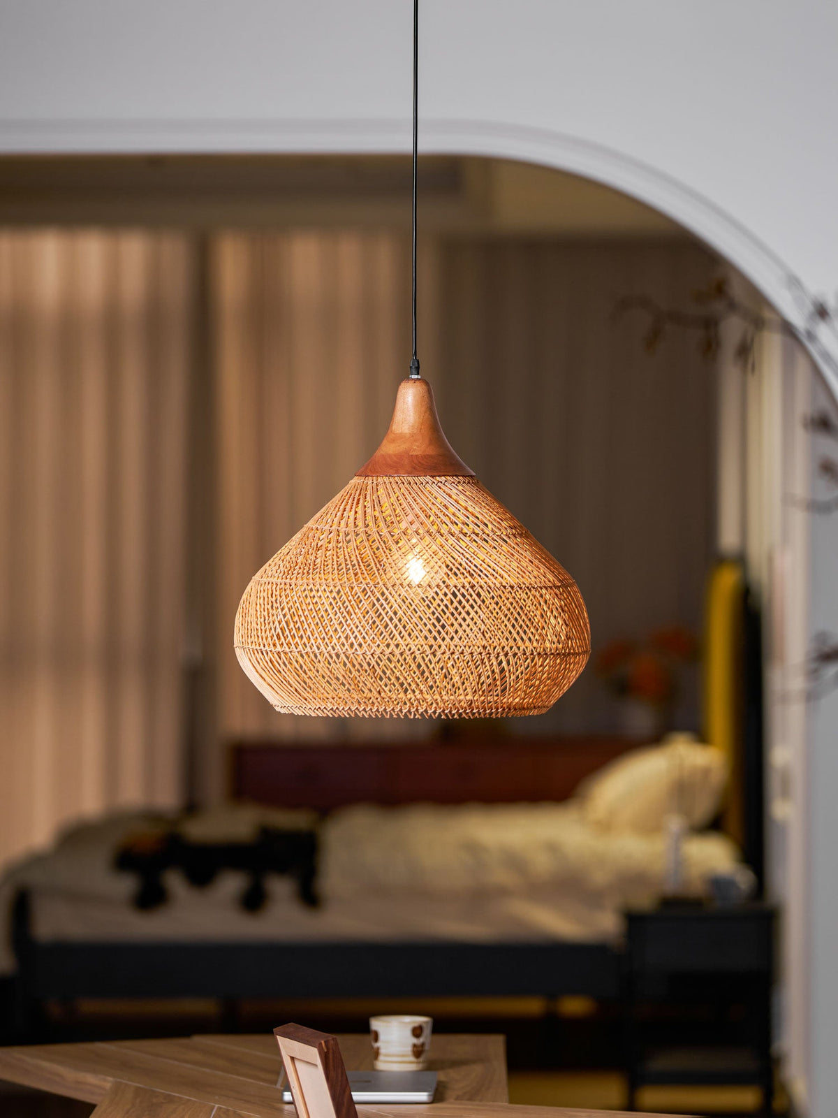 Clairstone Rattan Pendant Light