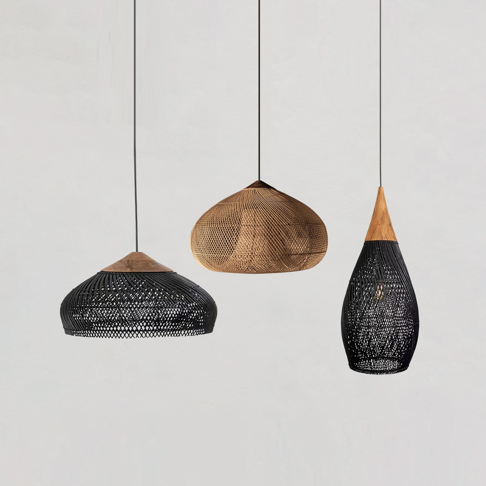 Ritta Braided Rattan Pendant Light