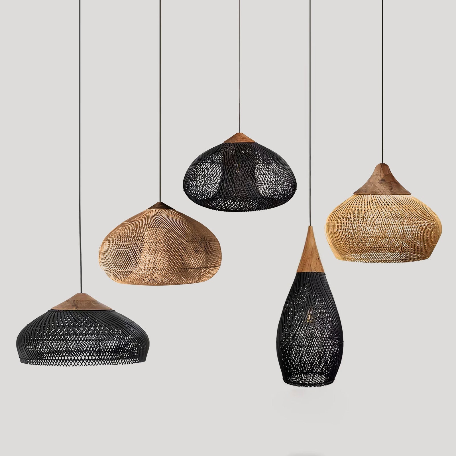 Ritta Braided Rattan Pendant Light