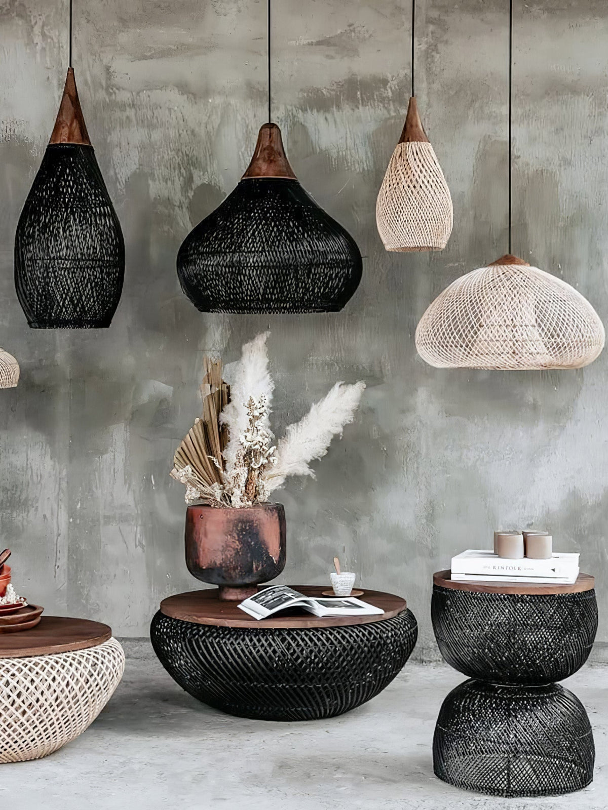 Clairstone Rattan Pendant Light