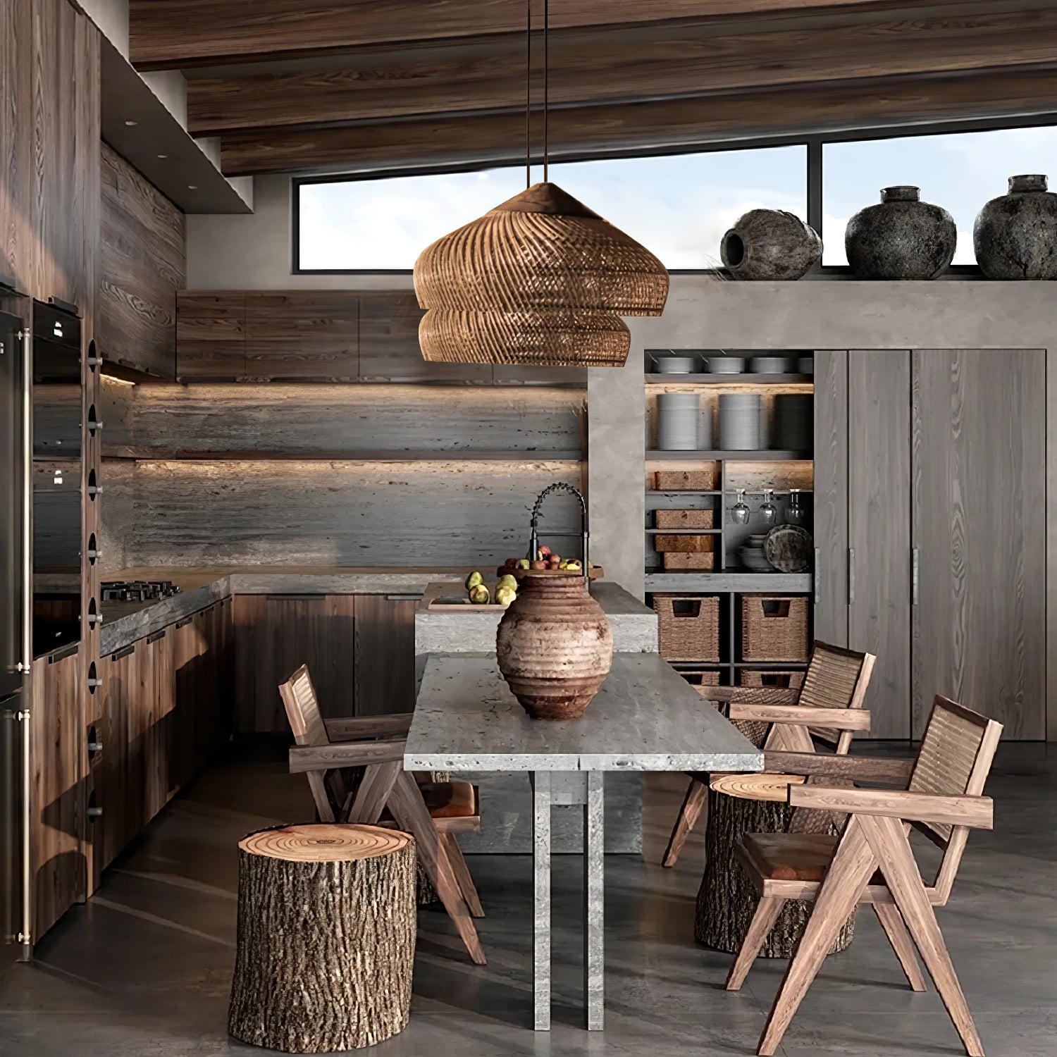 Ritta Braided Rattan Pendant Light