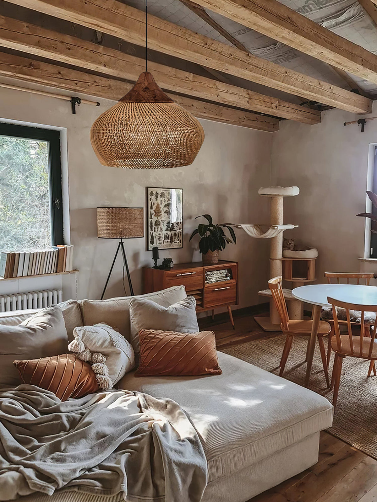 Clairstone Rattan Pendant Light