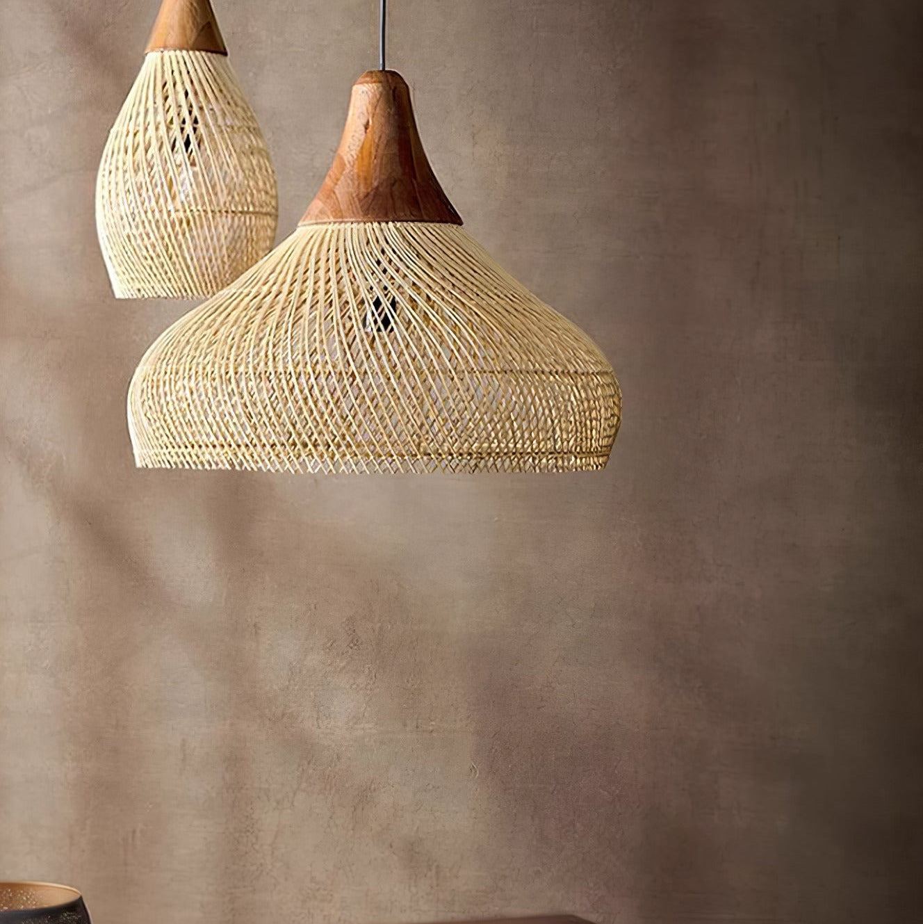 Ritta Braided Rattan Pendant Light