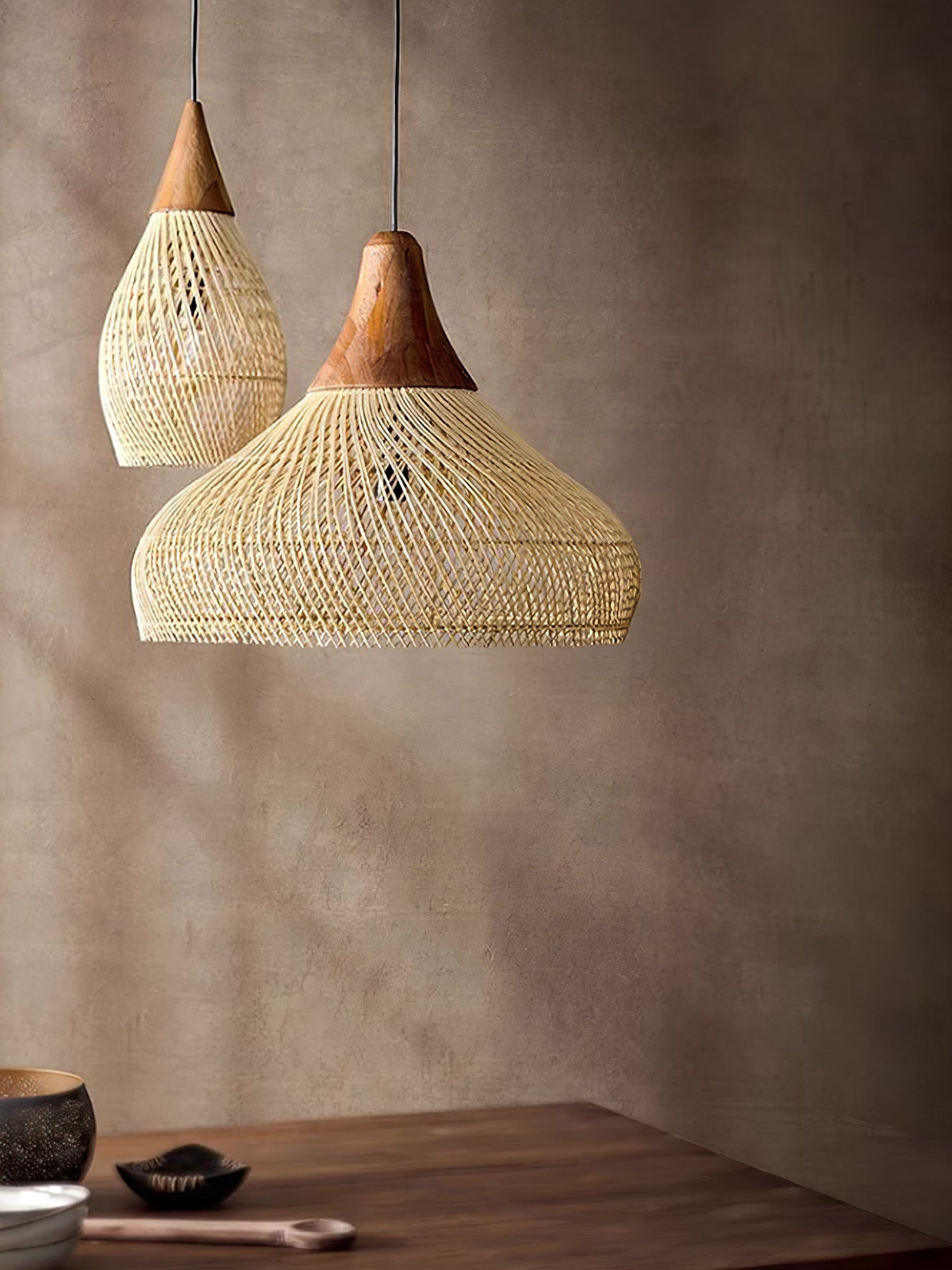 Clairstone Rattan Pendant Light