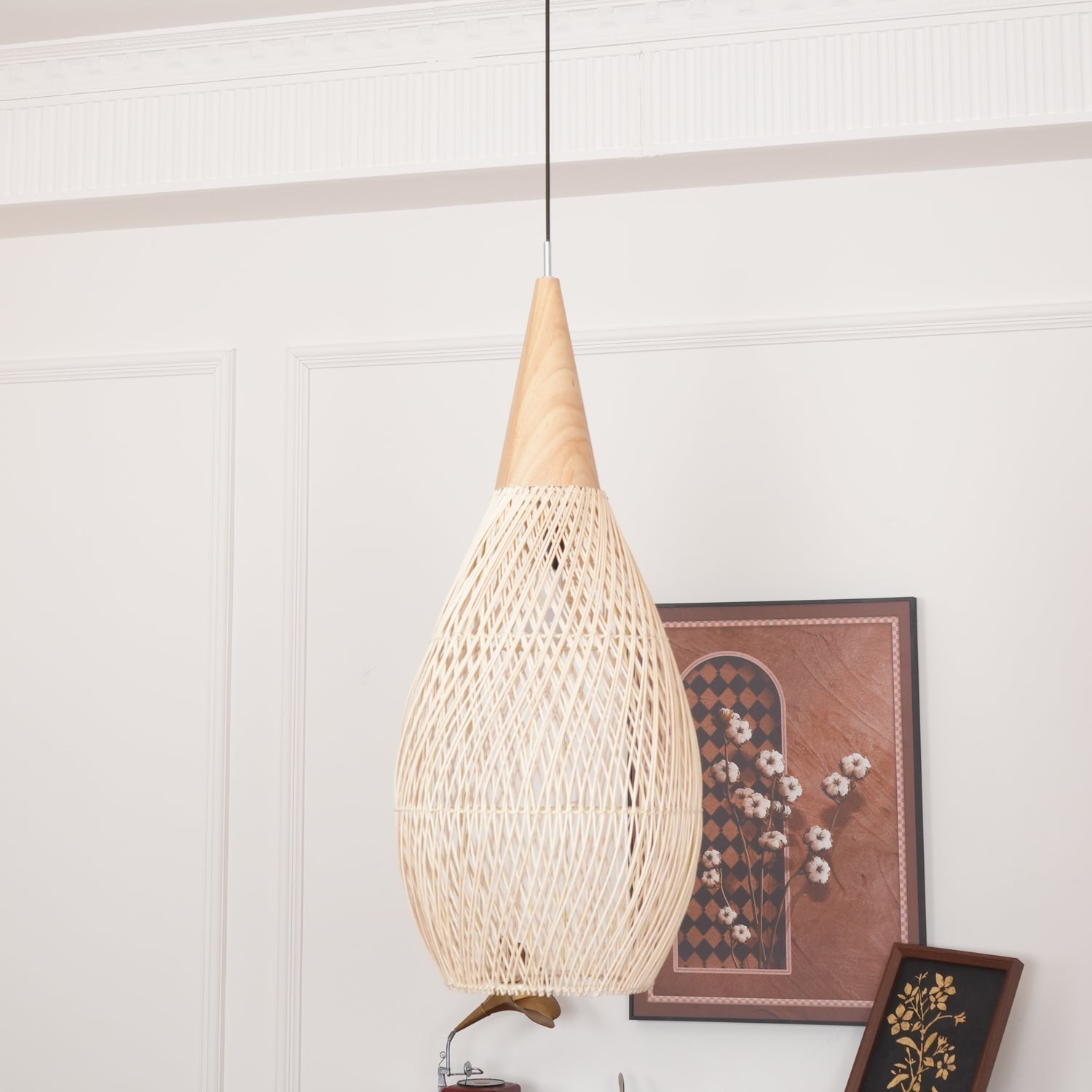 Ritta Braided Rattan Pendant Light