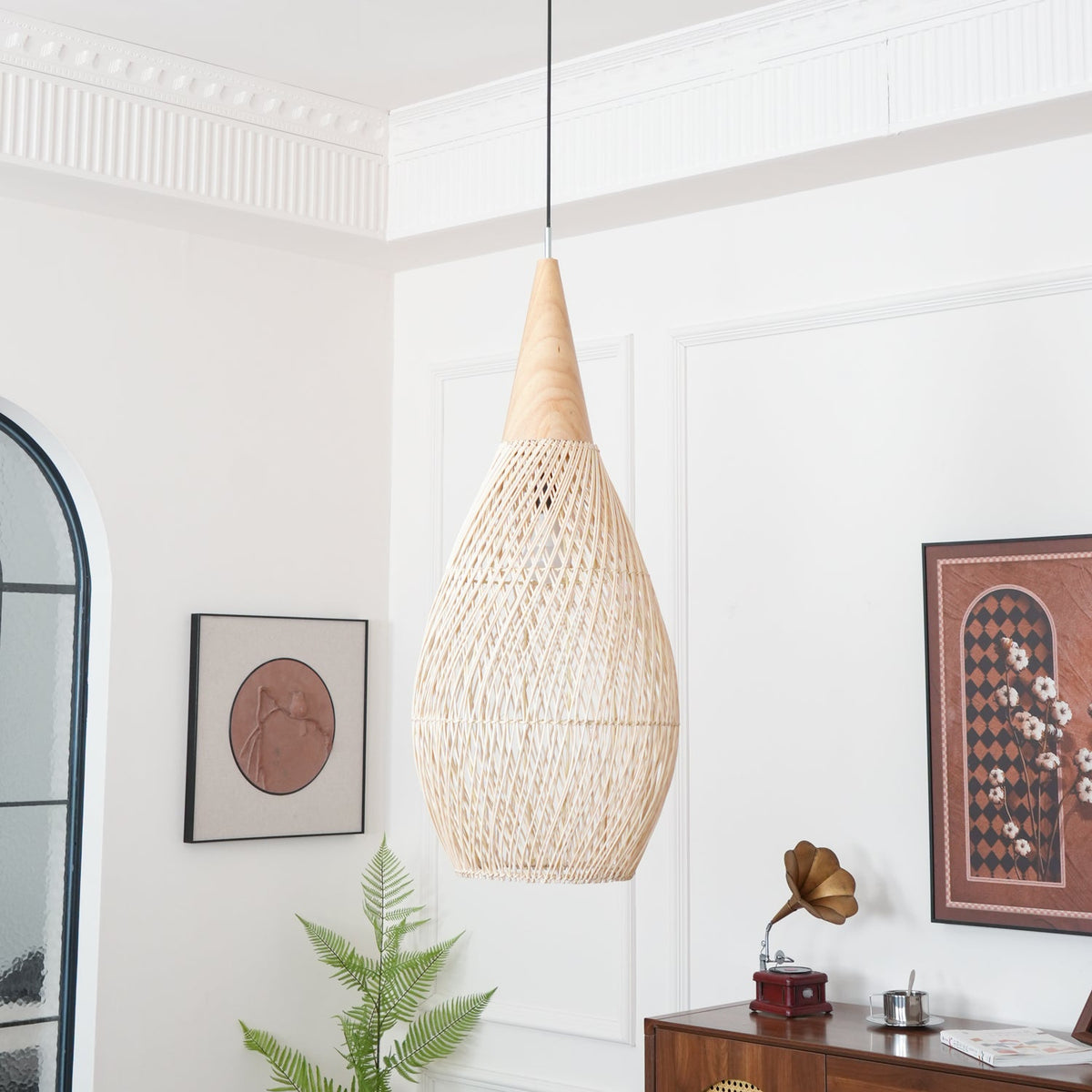 Clairstone Rattan Pendant Light