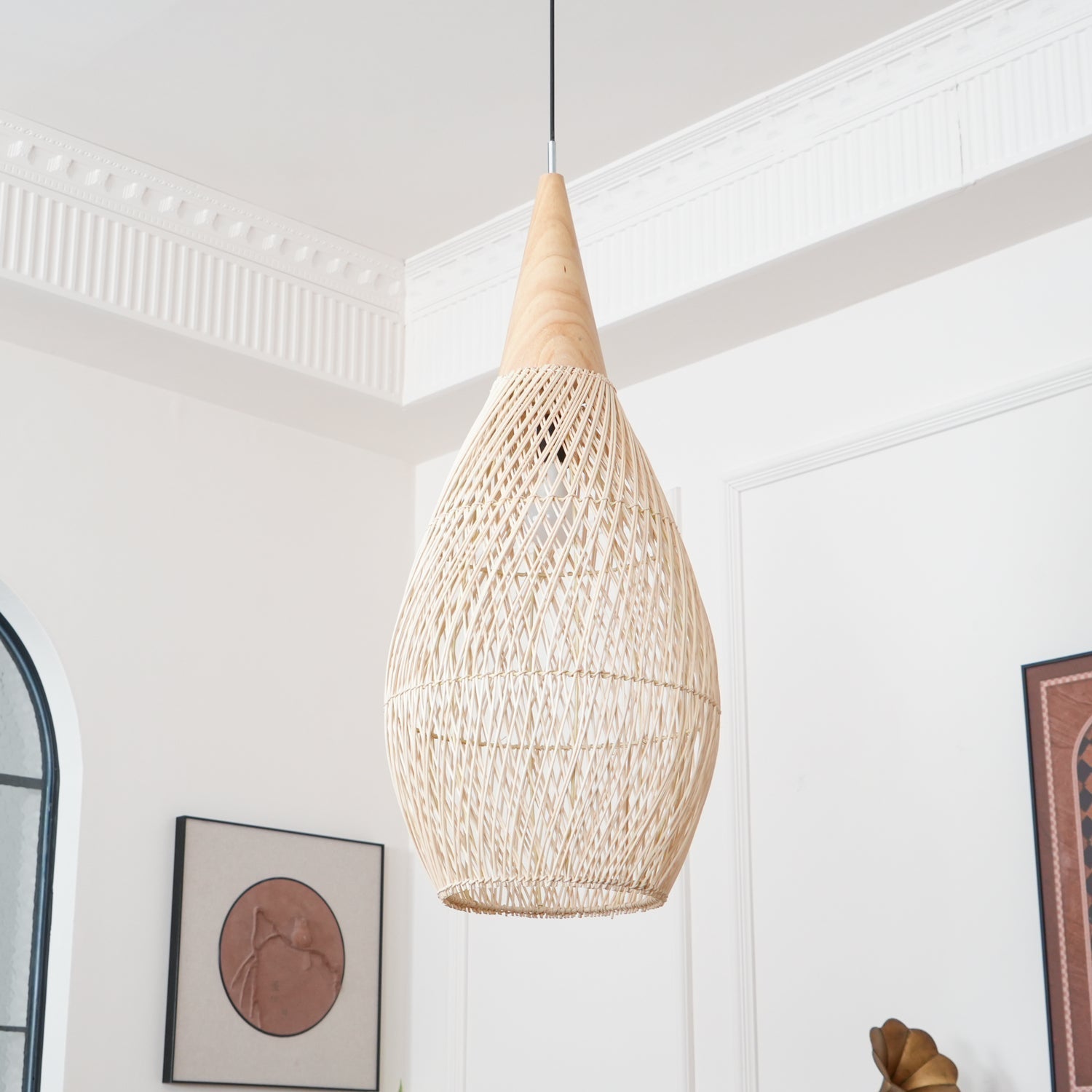 Ritta Braided Rattan Pendant Light