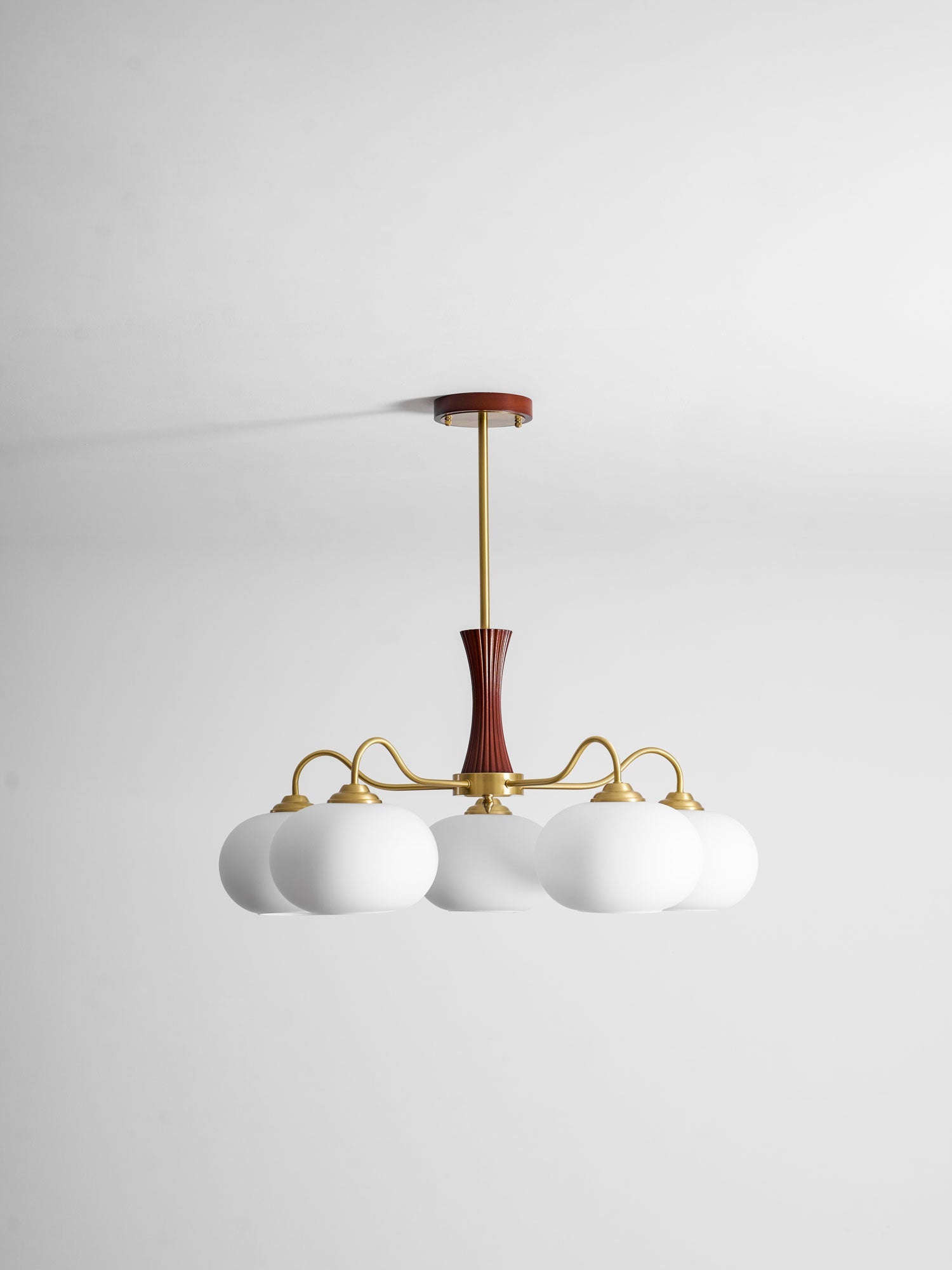 Norwell Brass Wooden Persimmon Chandelier
