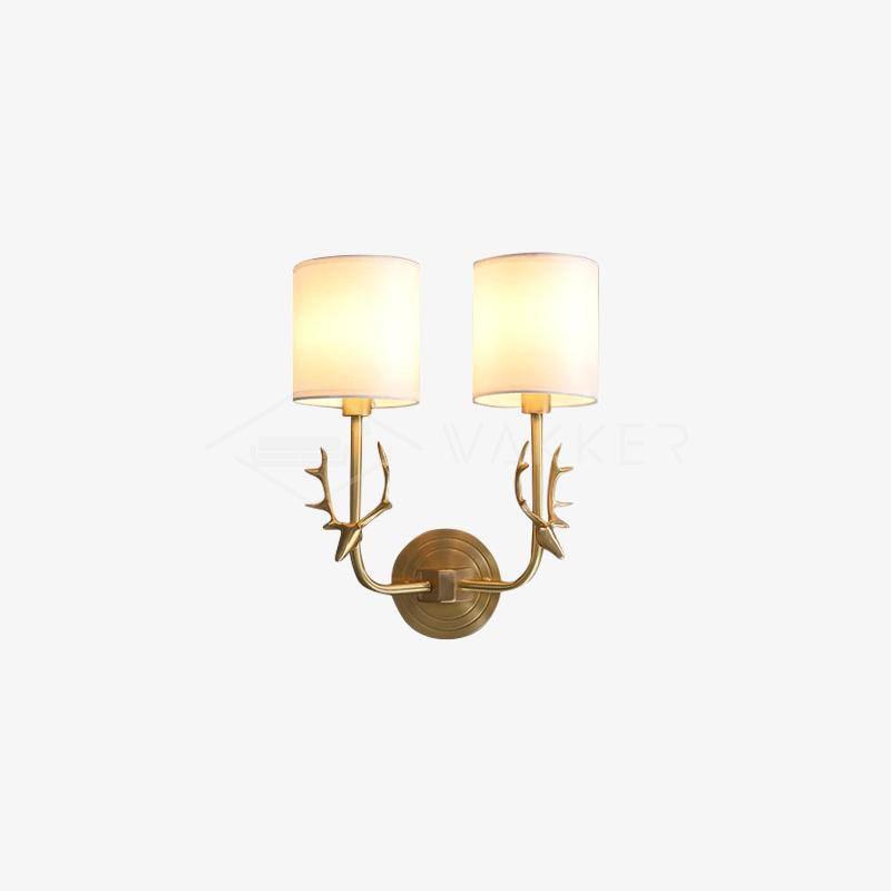 Auriviella Elegance Deer Head Brass Wall Light