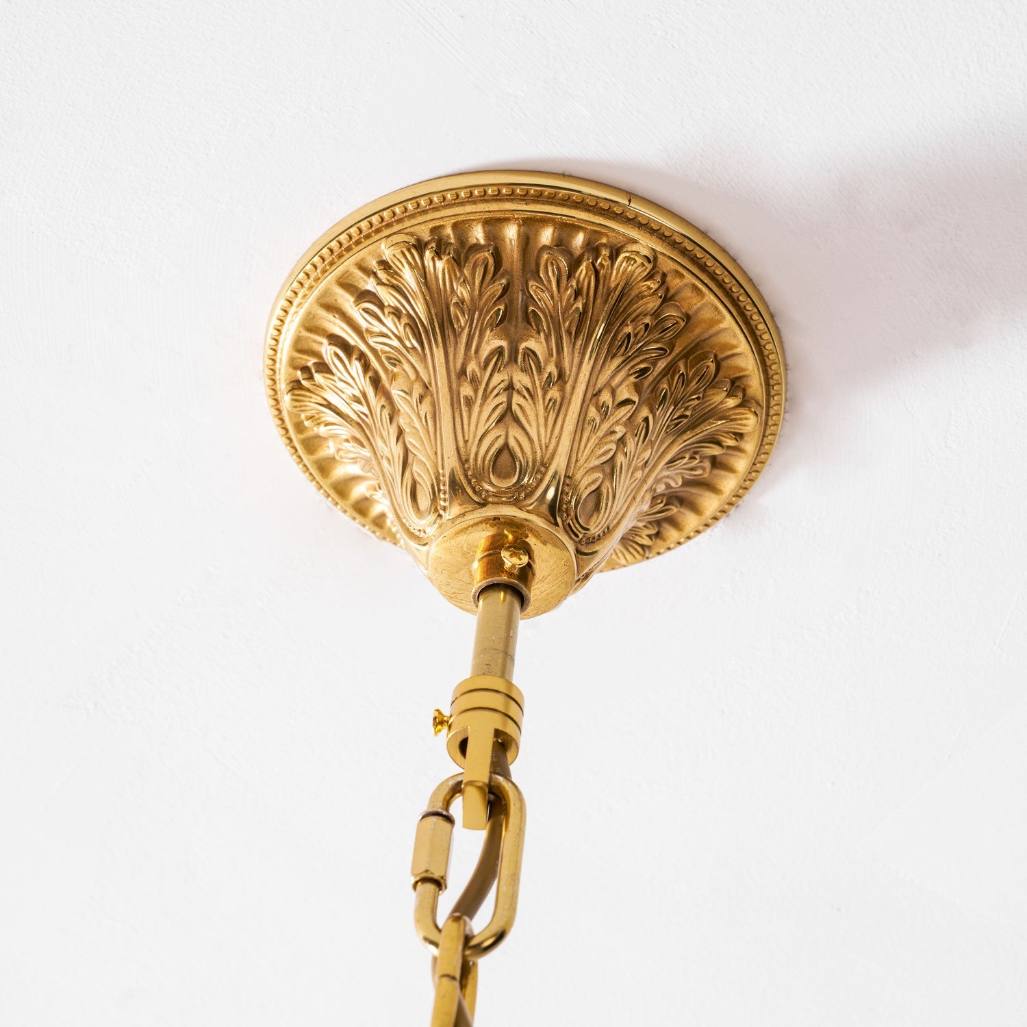 Orlafield Brass Palm Leaf Crystal Chandelier