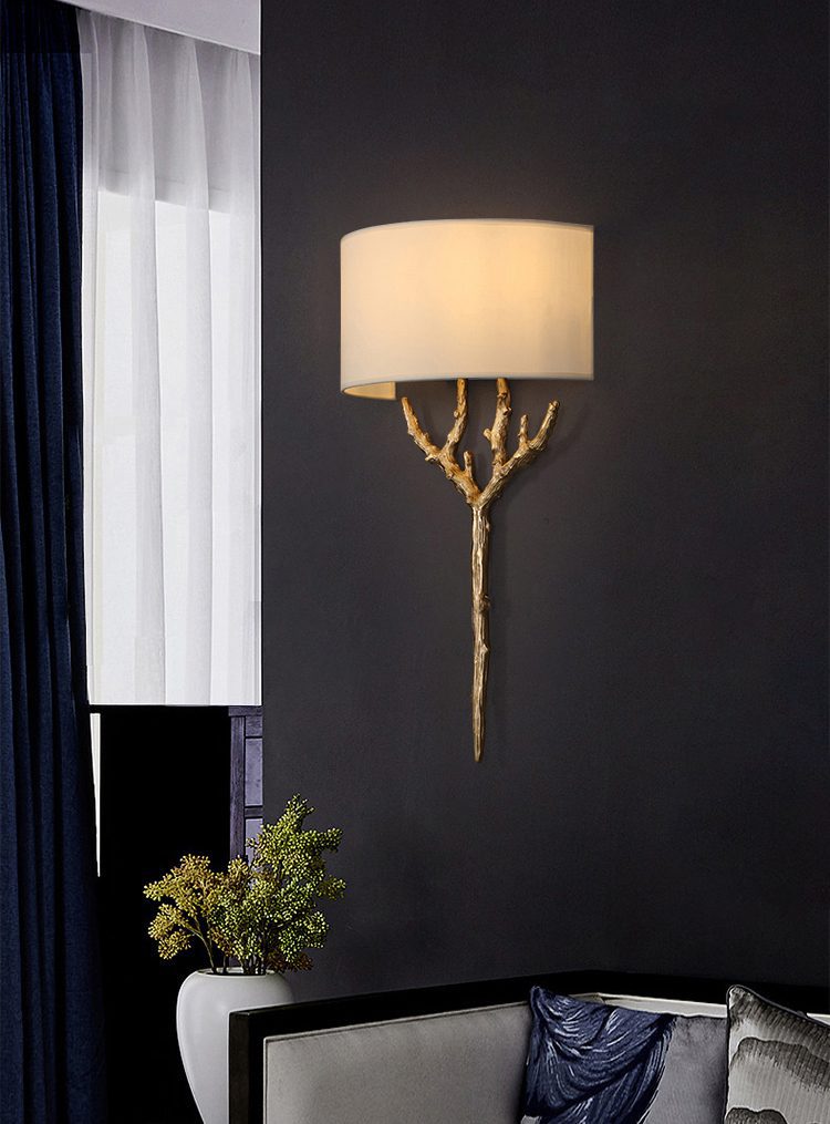 Ceryndir Antler Brass Wall Sconce