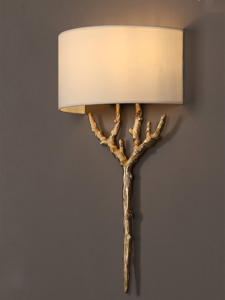 Ceryndir Antler Brass Wall Sconce