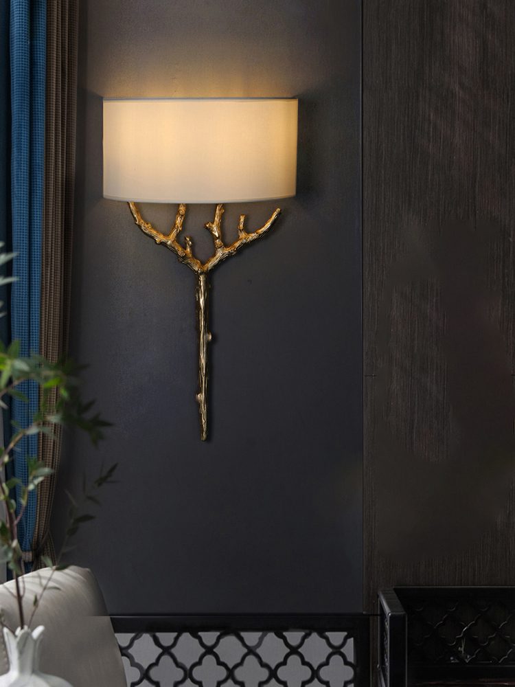 Ceryndir Antler Brass Wall Sconce