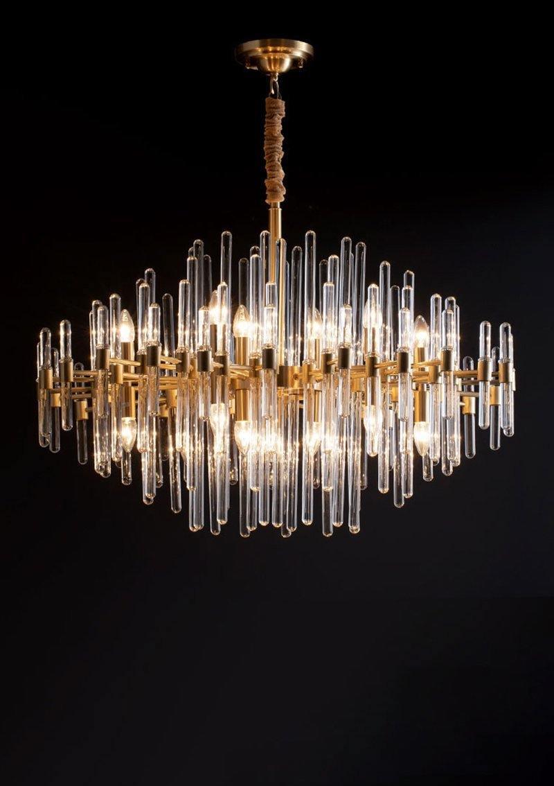 Solara Chandelier Antique Brass Starburst - Neutral Decor