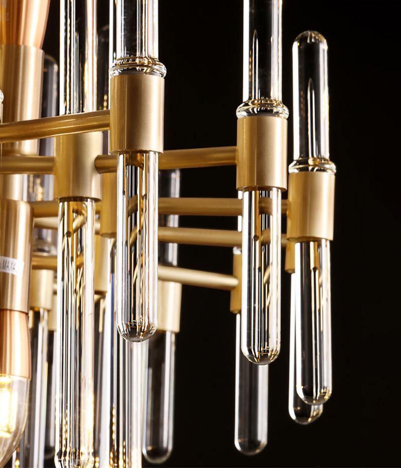 Solara Chandelier Antique Brass Starburst - Neutral Decor