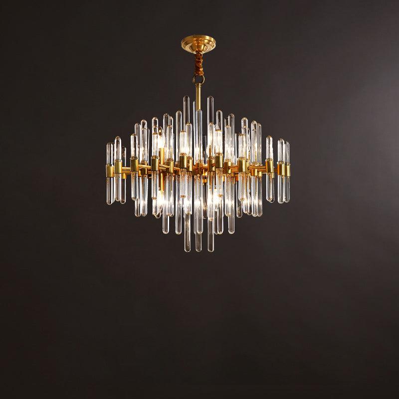 Solara Chandelier Antique Brass Starburst - Neutral Decor