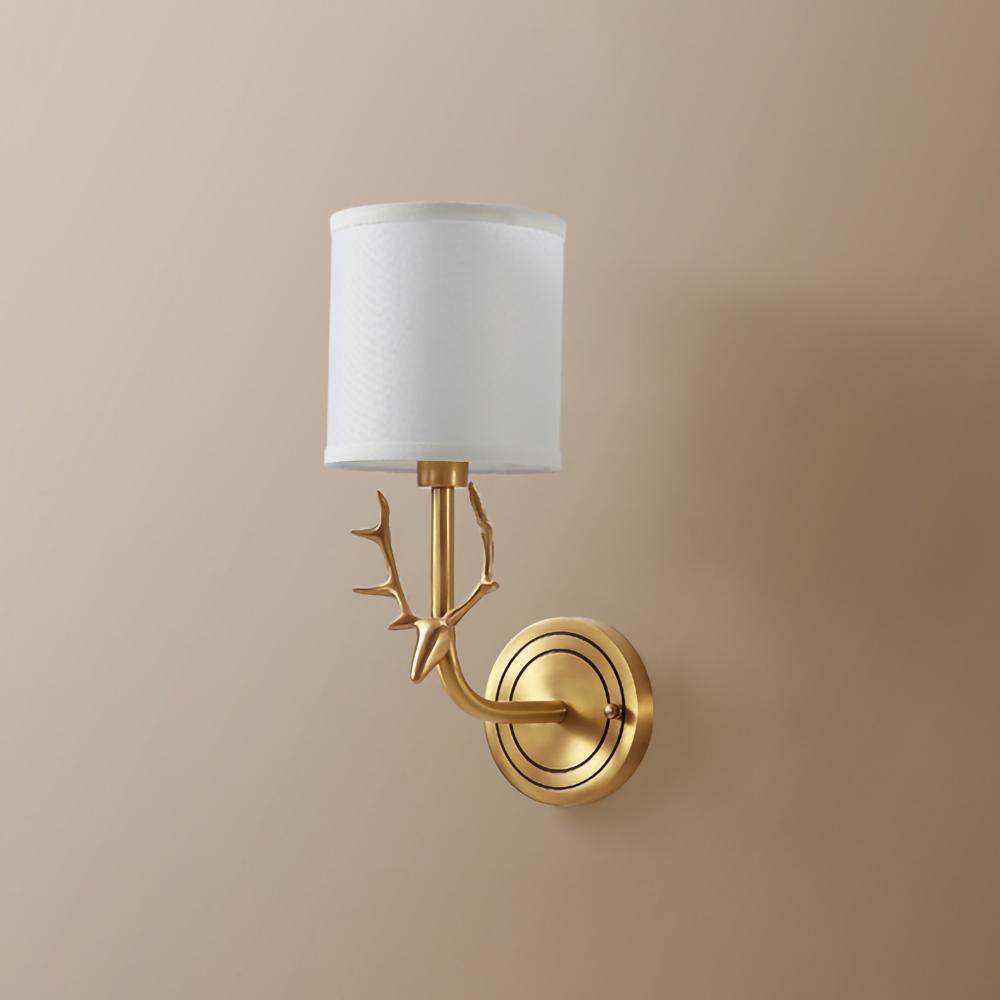 Auriviella Elegance Deer Head Brass Wall Light
