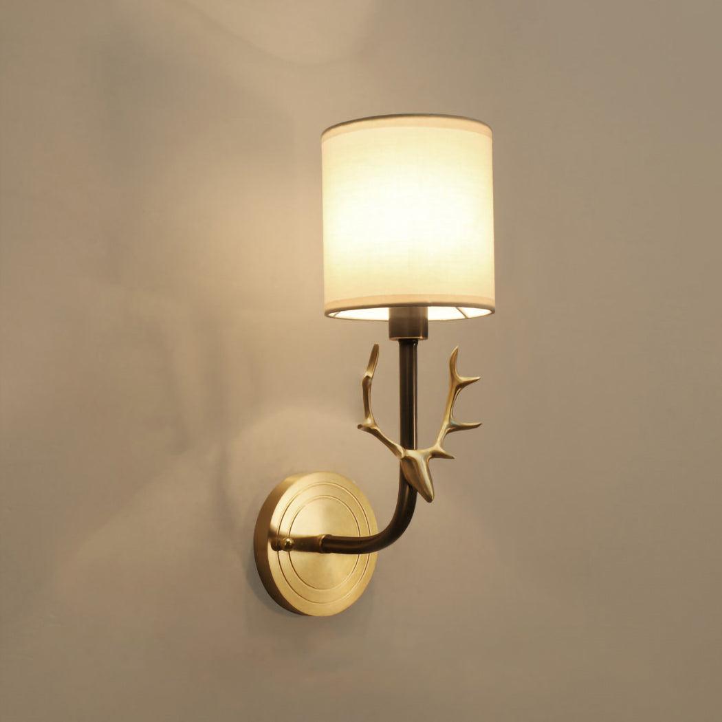 Auriviella Elegance Deer Head Brass Wall Light