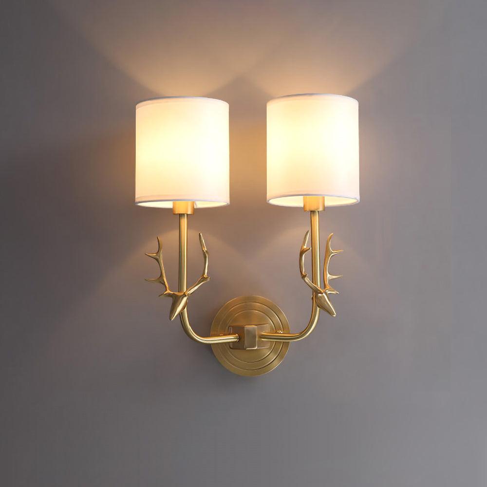 Auriviella Elegance Deer Head Brass Wall Light