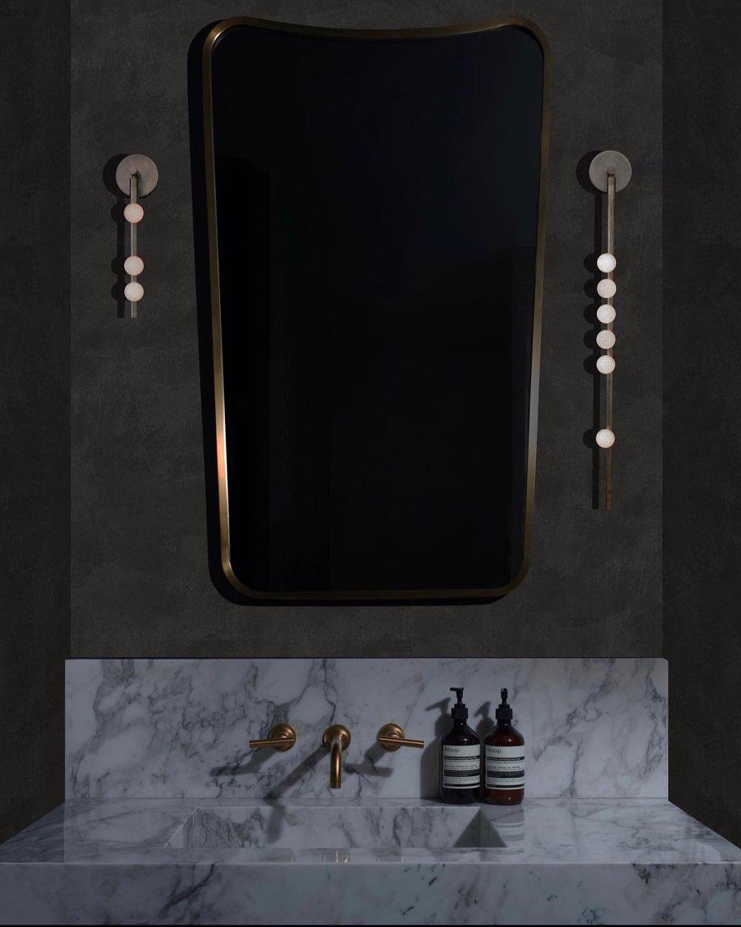 Pamela Tube Plug-in Brass Glass Wall Lamp
