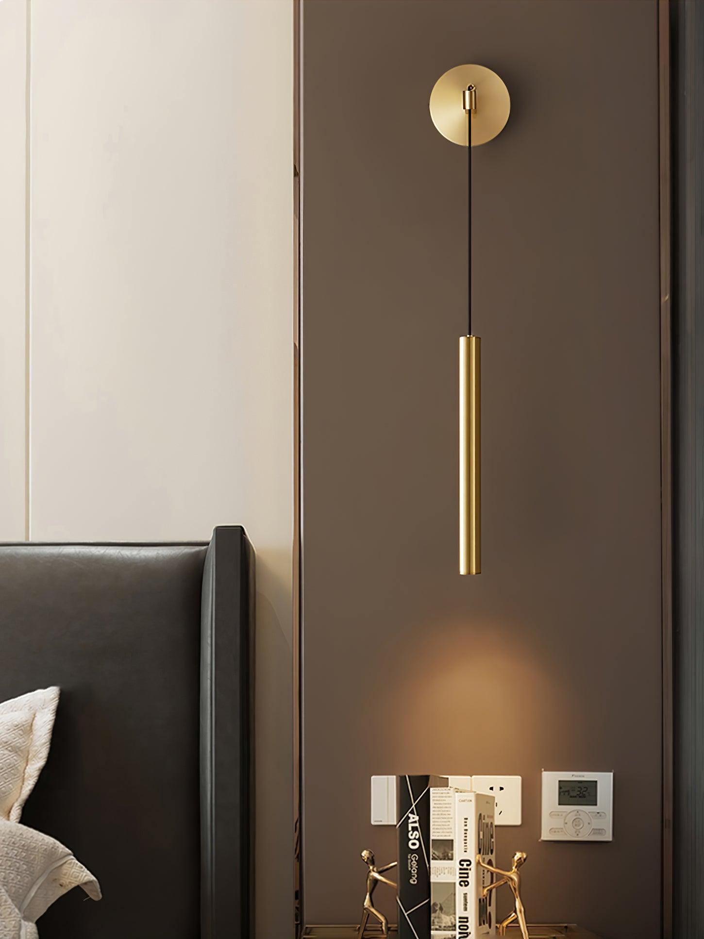 Loxley Modern Minimalist Line Brass Wall Light