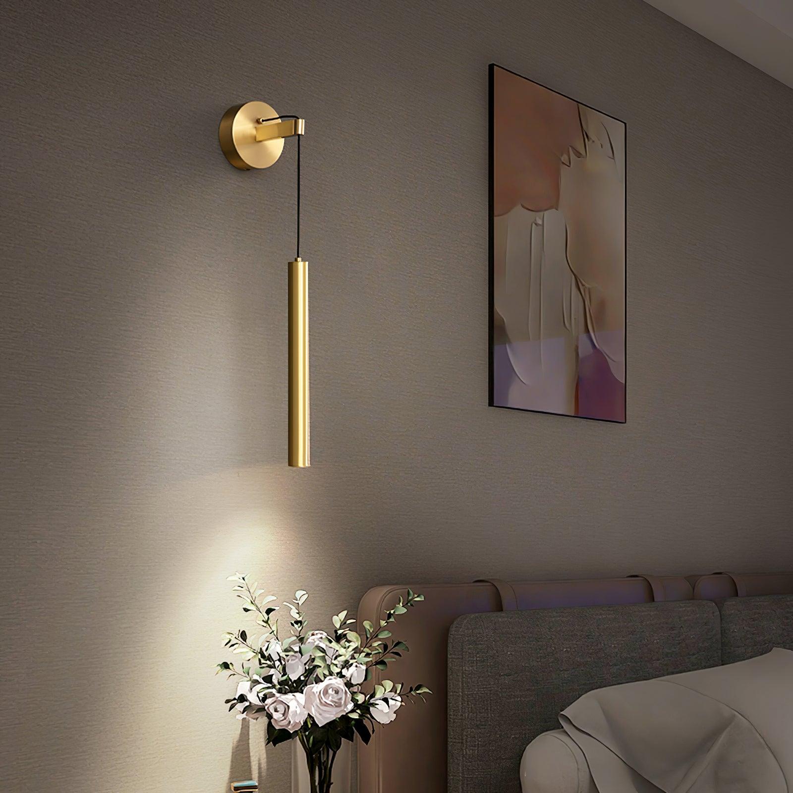 Loxley Modern Minimalist Line Brass Wall Light