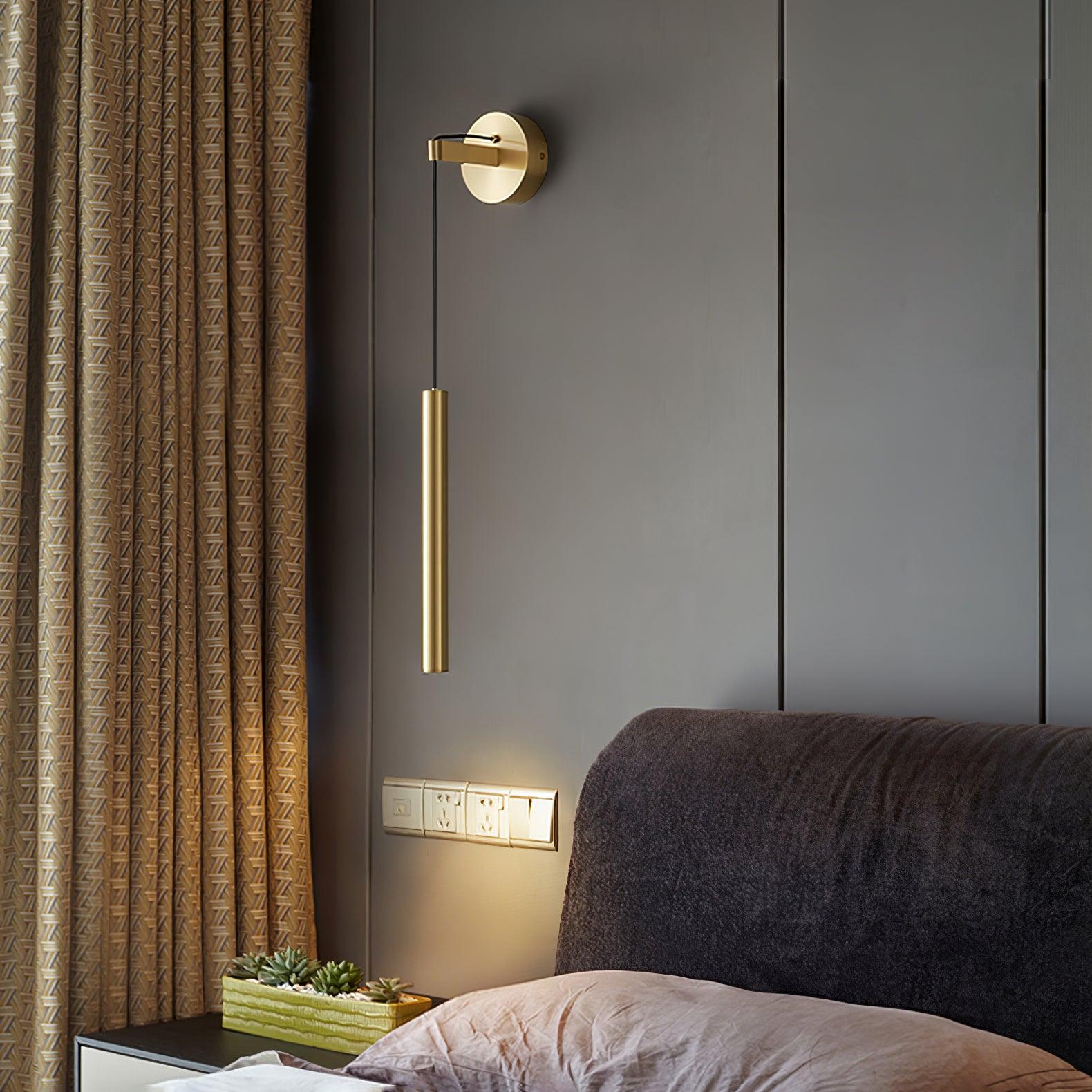 Loxley Modern Minimalist Line Brass Wall Light