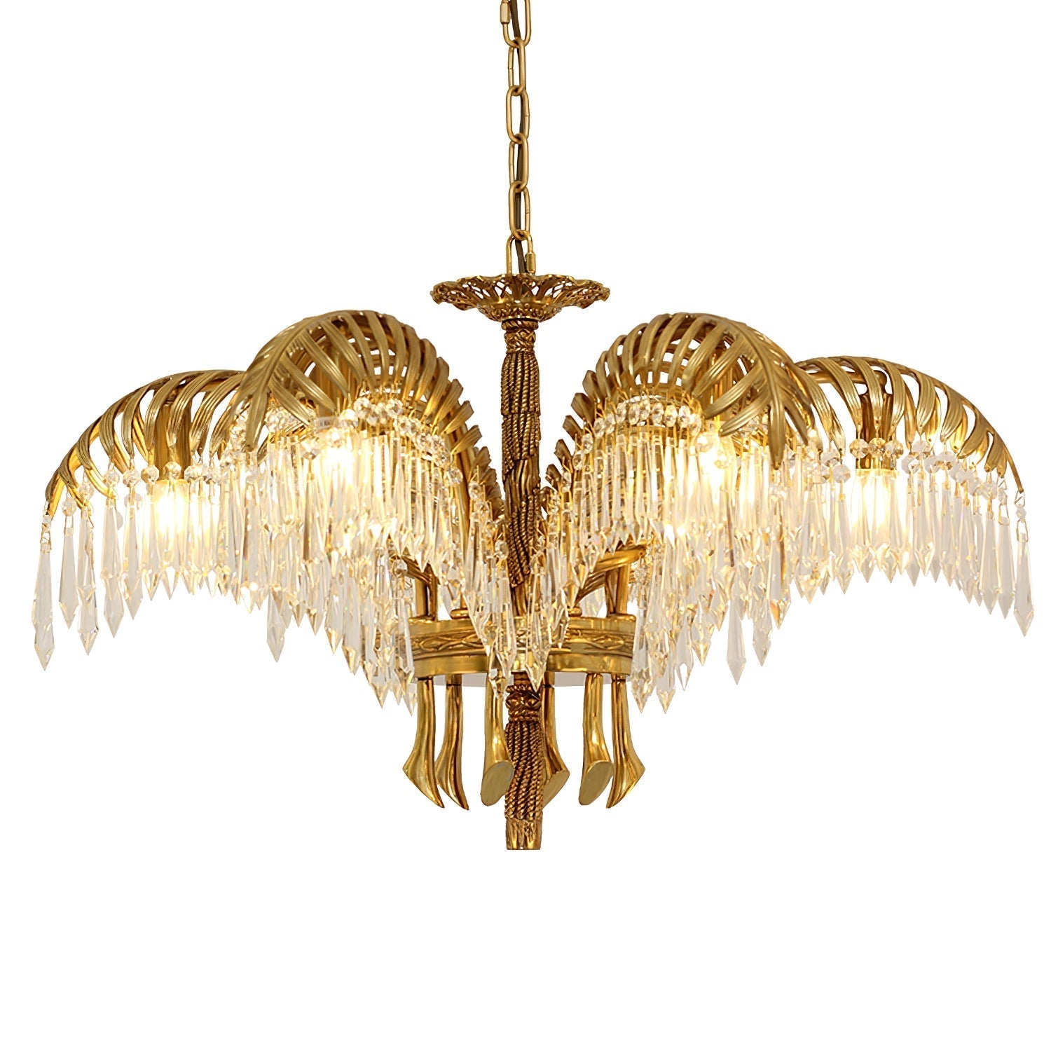 Odoraris Regal Brass Crystal Chandelier - Neutral Decor