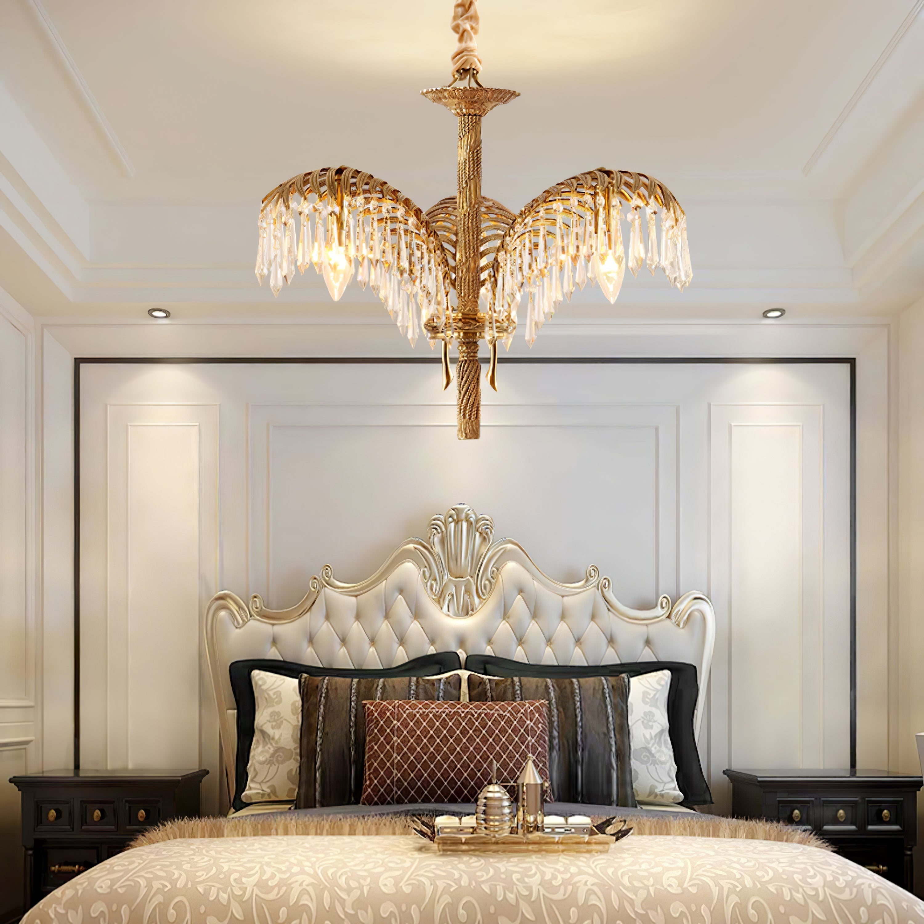 Odoraris Regal Brass Crystal Chandelier - Neutral Decor