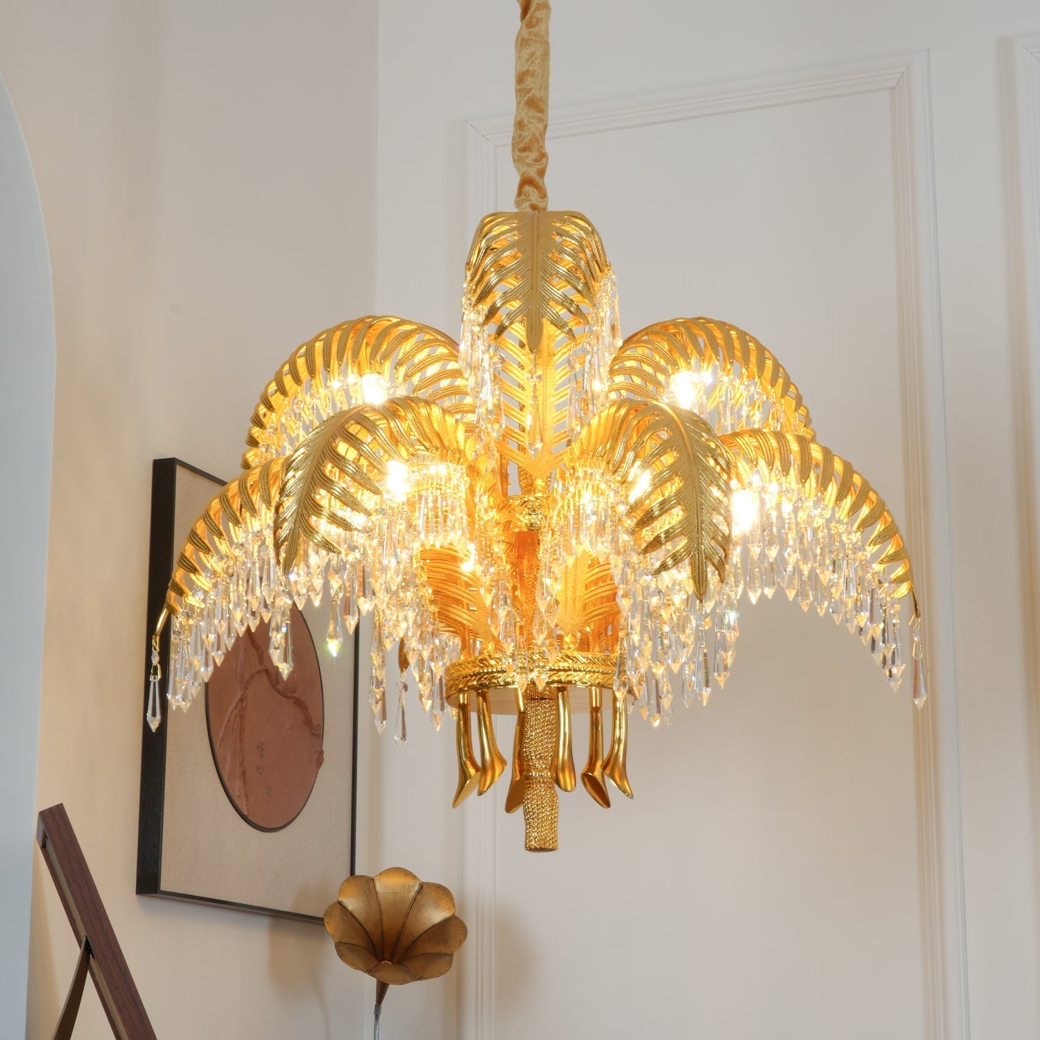 Odoraris Regal Brass Crystal Chandelier - Neutral Decor