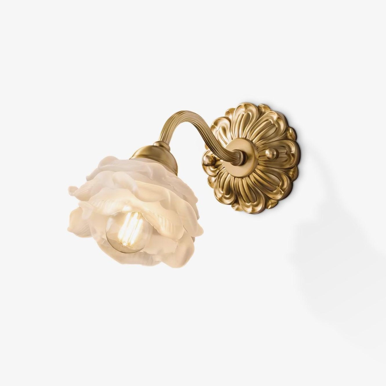 Palo Brass Floral Luxury Wall Lamp