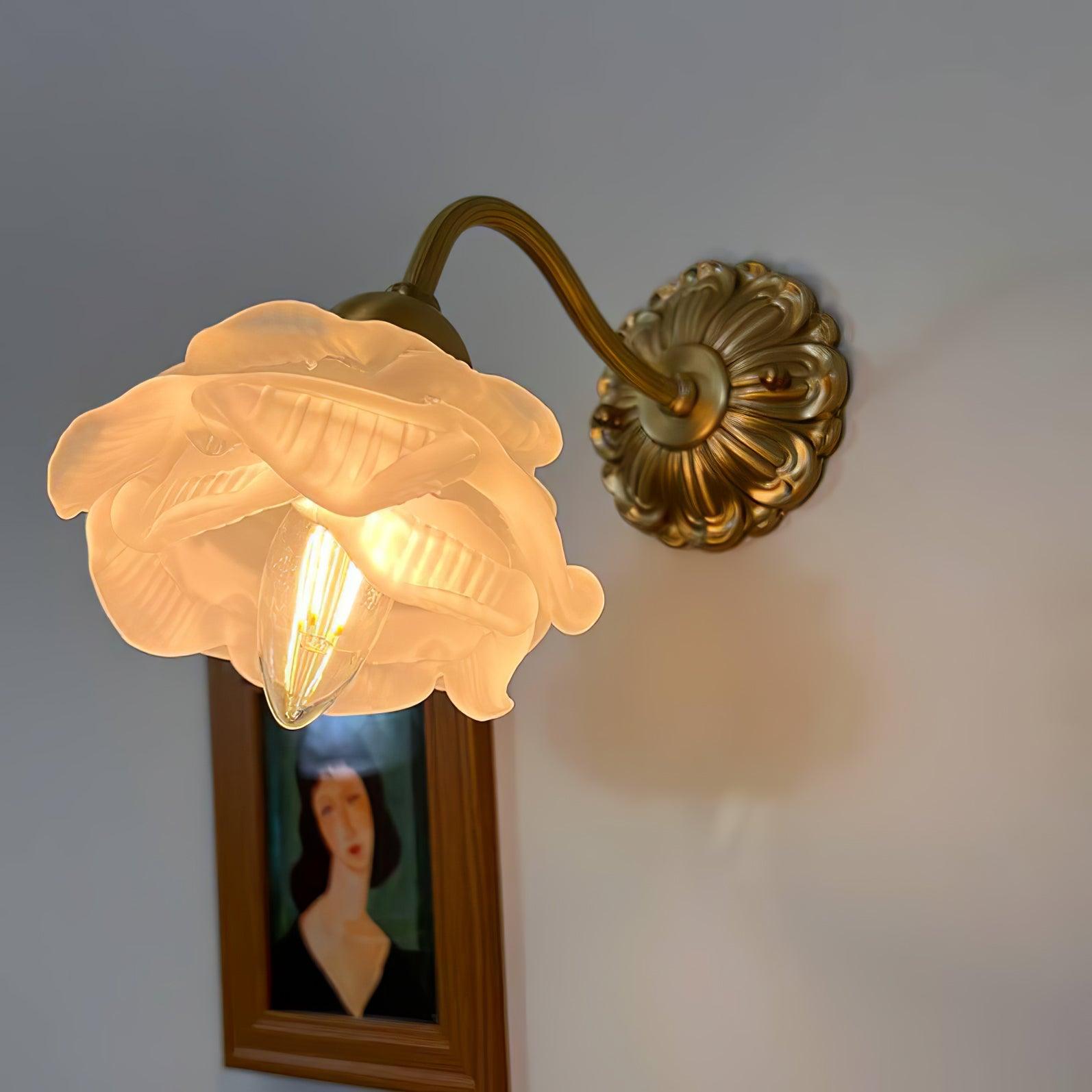 Palo Brass Floral Luxury Wall Lamp