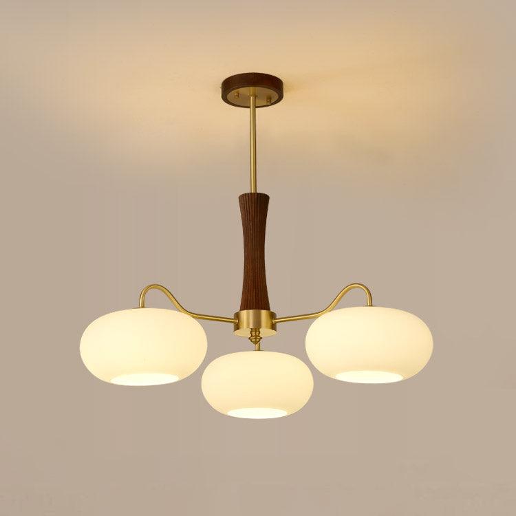 Norwell Brass Wooden Persimmon Chandelier