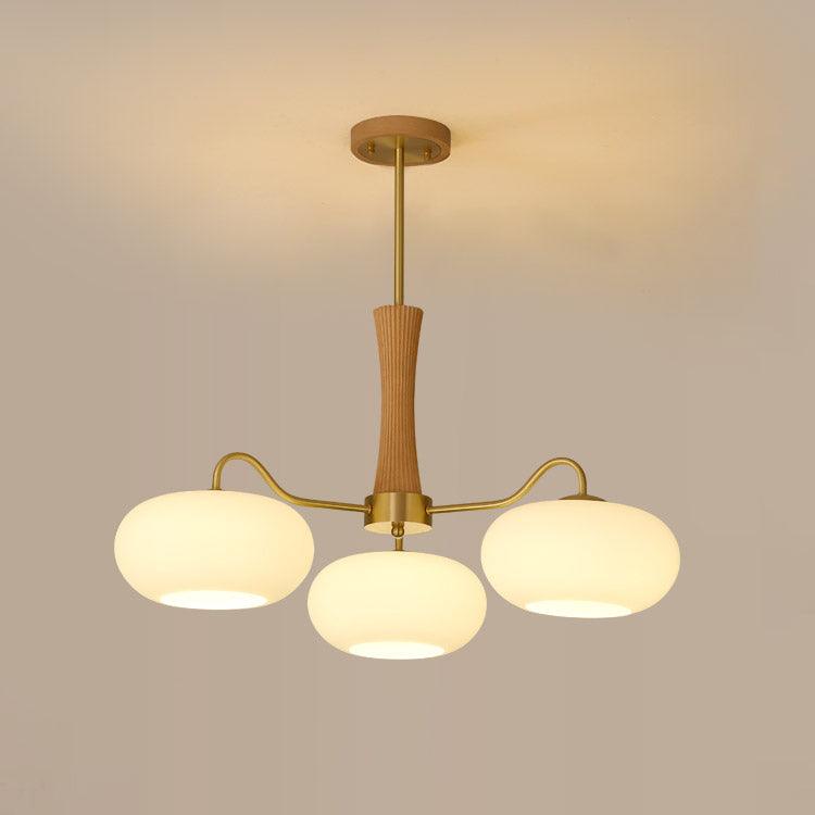 Norwell Brass Wooden Persimmon Chandelier