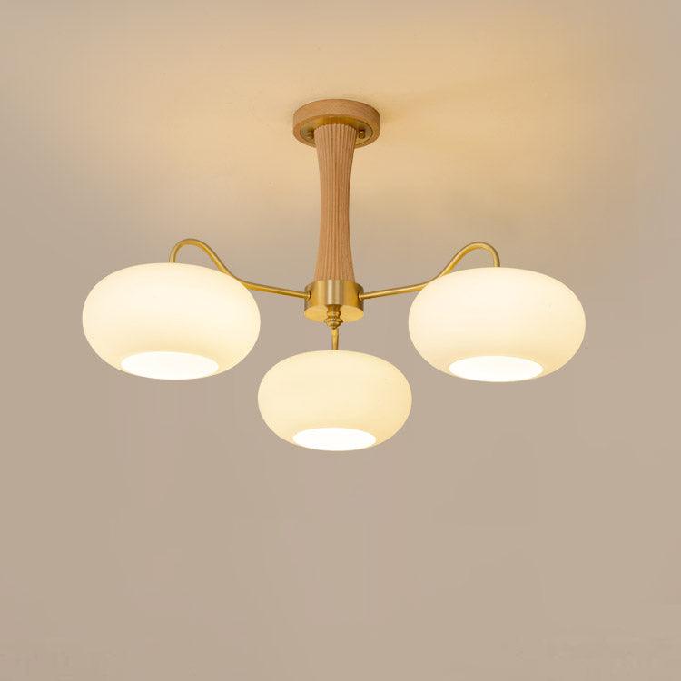 Norwell Brass Wooden Persimmon Chandelier