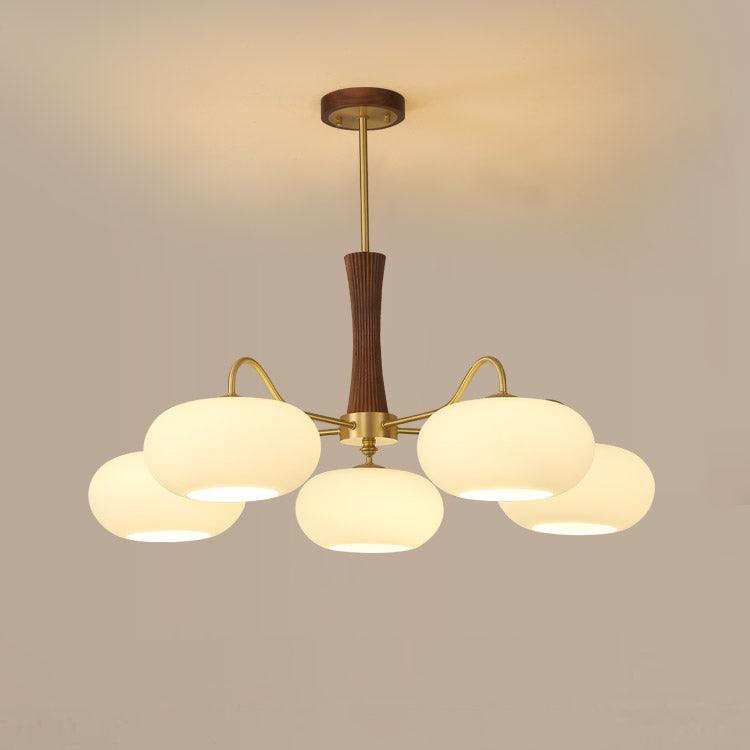 Norwell Brass Wooden Persimmon Chandelier