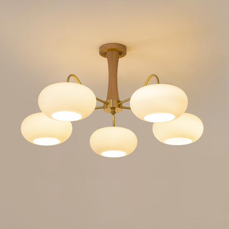 Norwell Brass Wooden Persimmon Chandelier