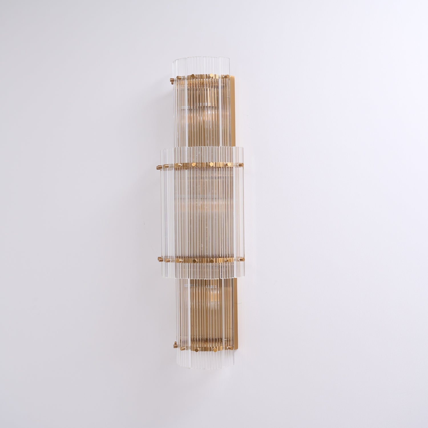 Liorivise Wall Light Layered Glass Rods Copper Modern Vertical