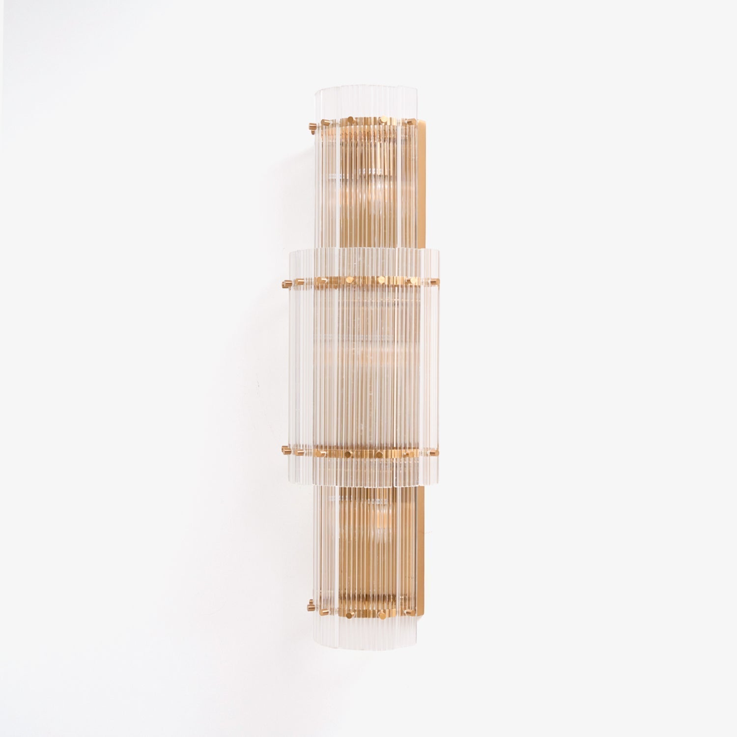 Liorivise Wall Light Layered Glass Rods Copper Modern Vertical