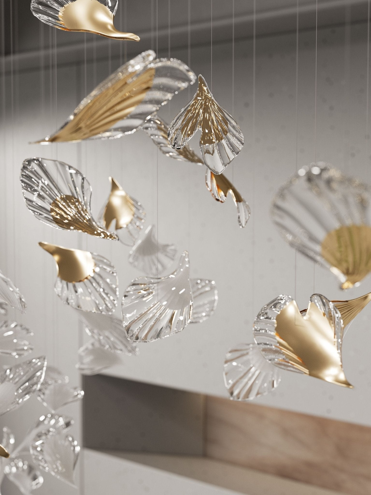 Asorus Artistic Leaf-Shape Chandelier